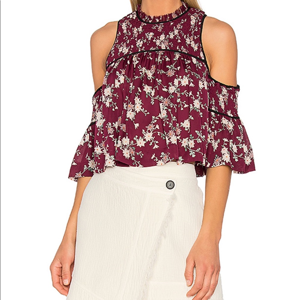 Soha Silk Top A floral Cinq a Sept